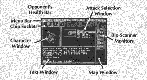 An annotated image demonstrating where to identify the functions of the Circuits Edge fight screen UI. An annotated image demonstrating where to identify the functions of the Circuits Edge fight screen UI.