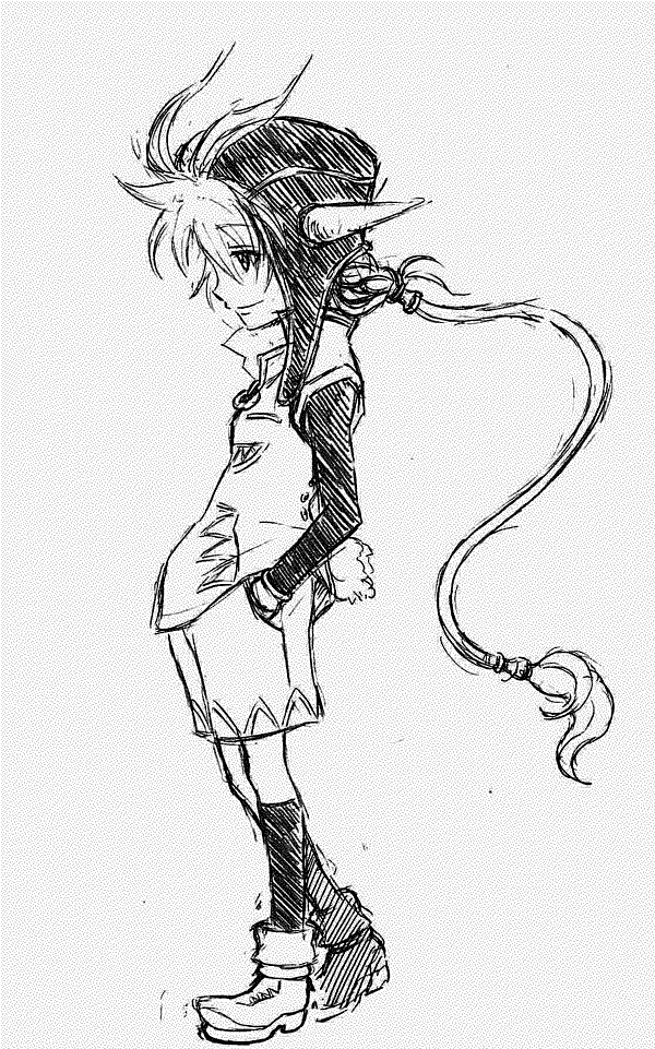 Takajou Zett looking smug, off to the distance.