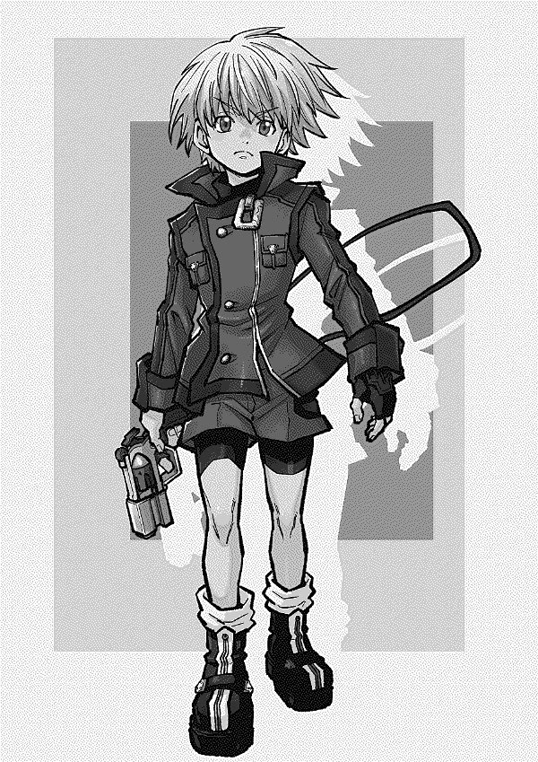 A new illustration of Setsuna in the same pose as DANDAN's latest figure, with a more solemn expression.