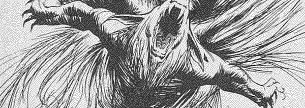 Moloch races towards the view with his mouth wide.